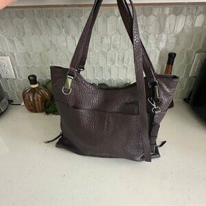 Vince Camuto Pebbled Leather Tote Bag With Dual Handles & Adjustable Strap